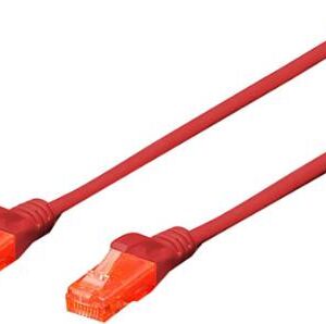 CAT6 U-UTP Ethernet Kablosu Kırmızı 2 Metre